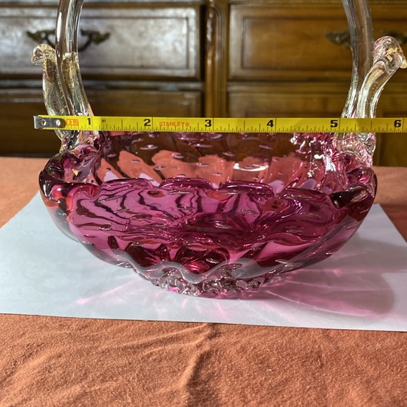 MURANO ART GLASS BASKET-1950’s - Picture 15 of 17